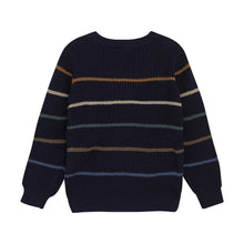 Load image into Gallery viewer, Minymo Stripe Cotton Sweater Navy

