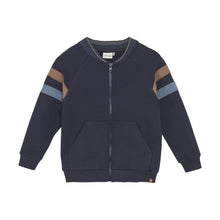Load image into Gallery viewer, Minymo Zip Front Sweatshirt Navy

