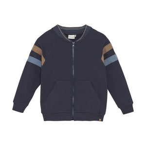 Minymo Zip Front Sweatshirt Navy