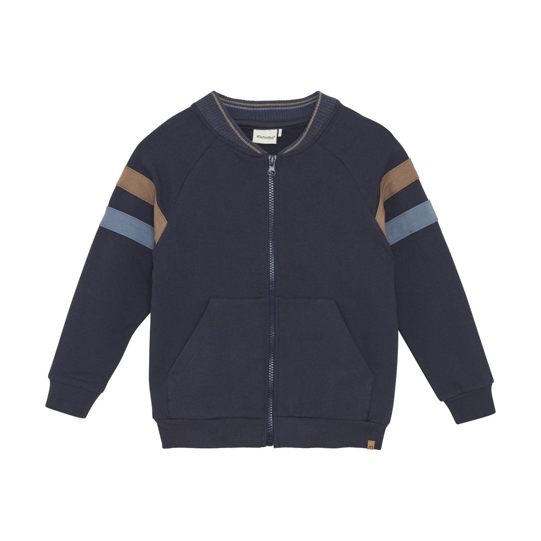 Minymo Zip Front Sweatshirt Navy