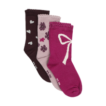 Load image into Gallery viewer, Minymo 3-Pack Socks Huckleberry Mix

