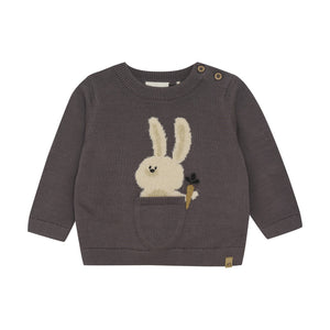 Minymo Bunny Pocket Sweater