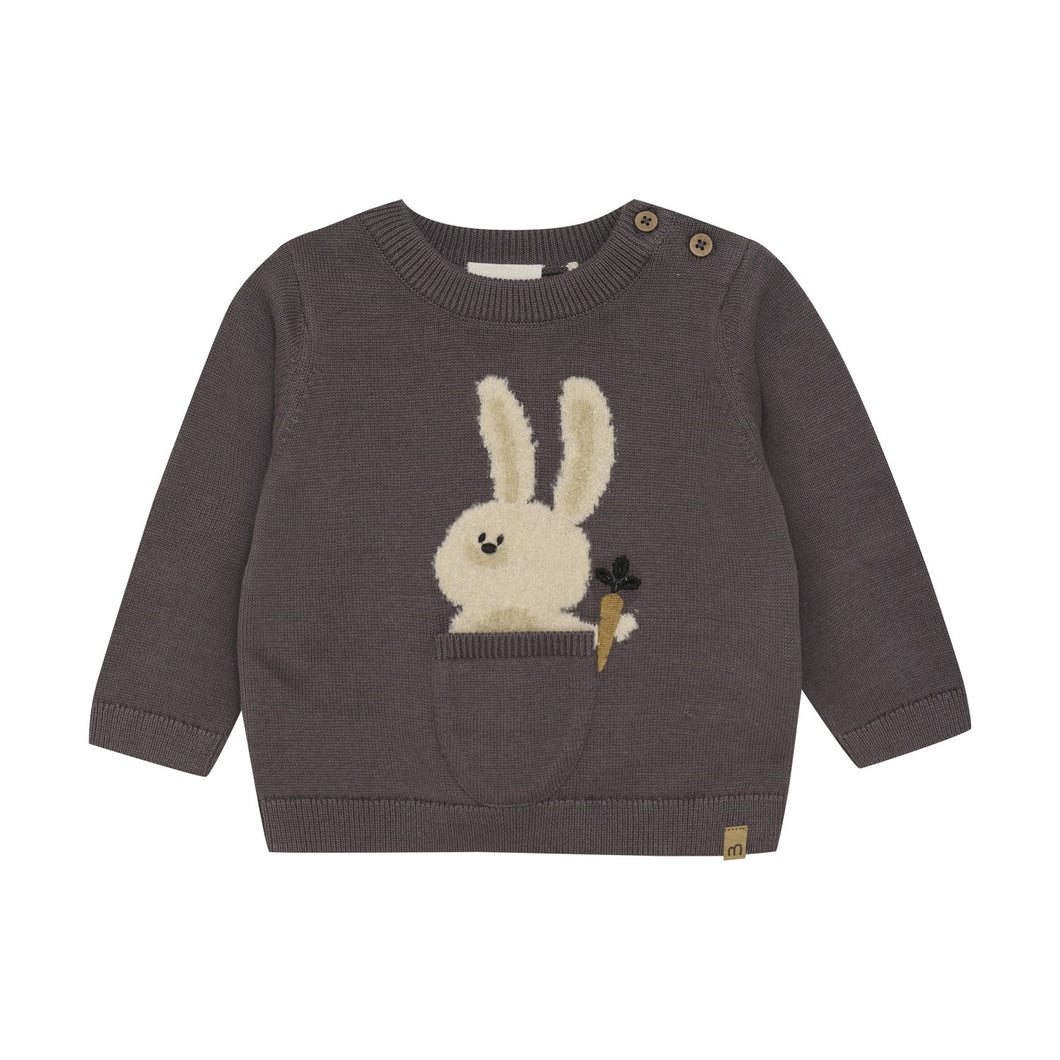 Minymo Bunny Pocket Sweater