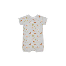 Load image into Gallery viewer, Coccoli Horse Print Modal Shortie Playsuit Grey
