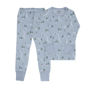 Coccoli Modal PJs Ski Slopes Blue