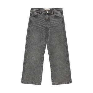 Creamie Wide Leg Jeans Light Grey Denim