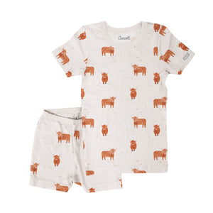 Coccoli Highland Cow Cotton Modal Summer PJs