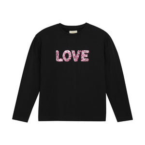 Creamie Sequin Love Jersey Tee