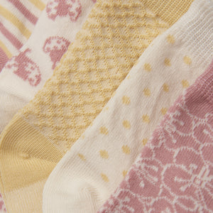 Minymo Pattern Socks 5-Pack Rose Mix