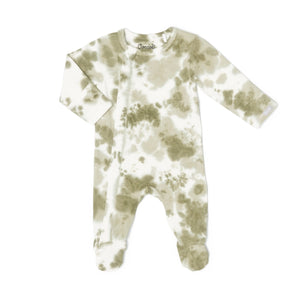 Coccoli Tie Dye Cotton Modal Zip Sleeper Green