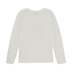 Creamie Sequin Embellished Tee Cloud White