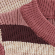 Load image into Gallery viewer, Minymo Stripe Sweater Dress Dusty Rose
