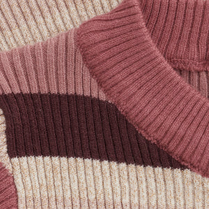 Minymo Stripe Sweater Dress Dusty Rose