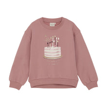 Load image into Gallery viewer, Minymo Birthday Cake Sweatshirt Dusty Rose
