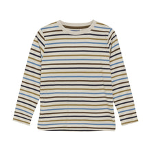 Load image into Gallery viewer, Minymo Stripe Yarn Dye Tee Sandshell
