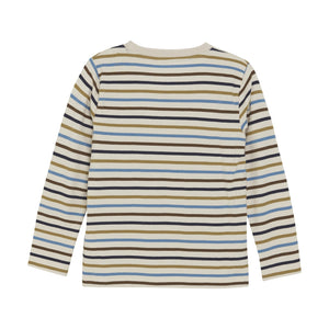 Minymo Stripe Yarn Dye Tee Sandshell