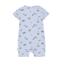 Load image into Gallery viewer, Minymo Ocean Print Rib Shortie Playsuit
