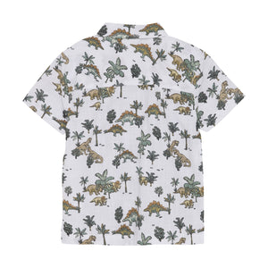 Minymo Dino Print  Shirt Bright White