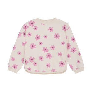 Minymo Pink Daisy Waffle Sweatshirt