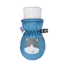 Load image into Gallery viewer, Kombi Baby Animal Infant Foldable Cuff Mitt Blue Heaven
