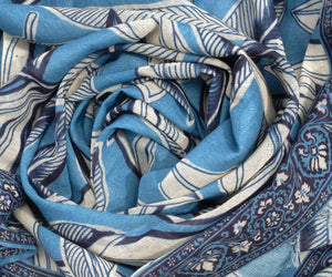 Echo Happy Golden Palm Scarf Vista Blue