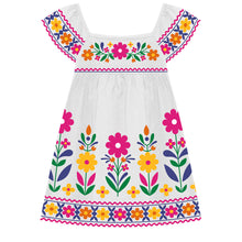 Load image into Gallery viewer, Nanai Flowers on White Dress
