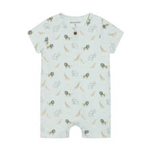 Load image into Gallery viewer, Minymo Safari Baby Shortie Playsuit Sprout Green
