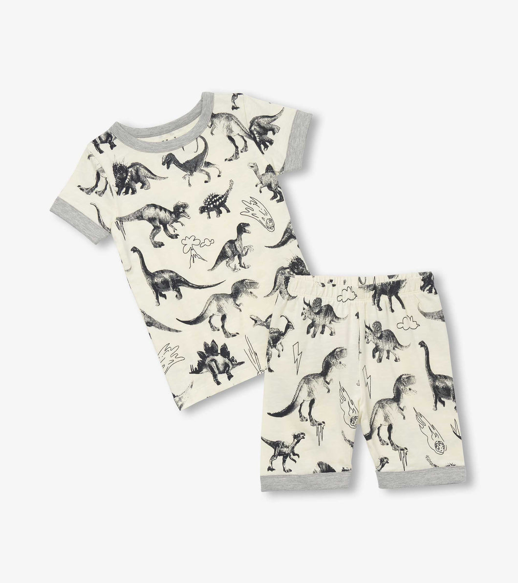 Hatley Dino Extinction Stretch Cotton Summer Pyjamas