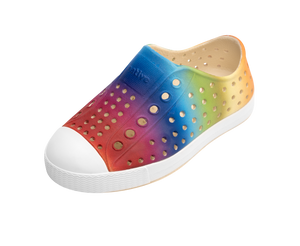 Native Jefferson Print Kids Shoes Rainbow Gradient