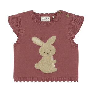 Minymo Bunny Baby Vest Rose
