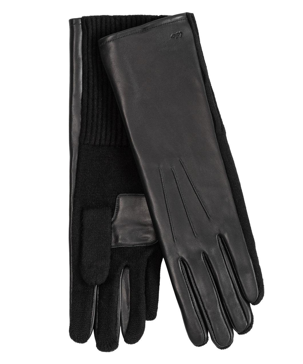 Echo Long Leather Knit Combo Glove