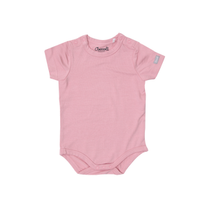 Coccoli Short Sleeve Onesie Silver Pink