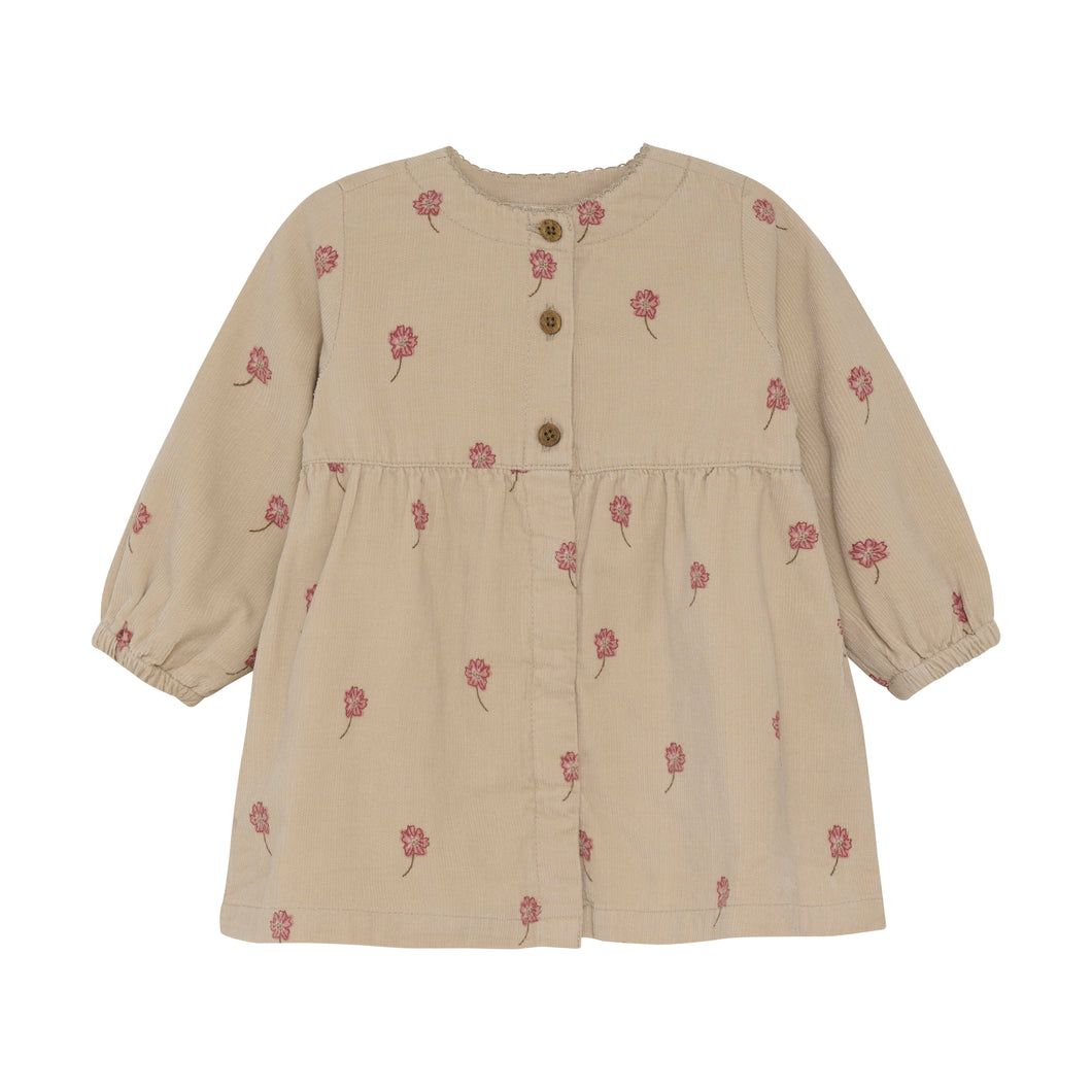Minymo Flower Print Cord Baby Dress