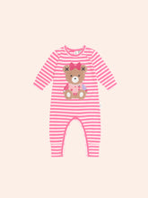 Load image into Gallery viewer, Huxbaby Stripe Playsuit Berry
