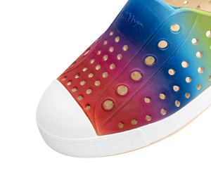 Native Jefferson Print Kids Shoes Rainbow Gradient