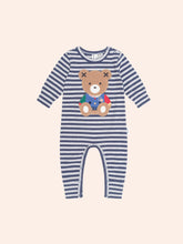Load image into Gallery viewer, Huxbaby Stripe Playsuit Navy

