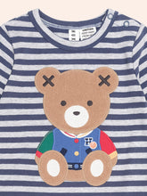 Load image into Gallery viewer, Huxbaby Stripe Playsuit Navy
