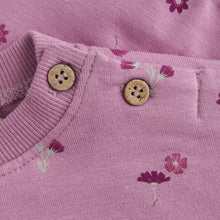 Load image into Gallery viewer, Minymo Flower Print Sweatshirt and Jogger Orchid
