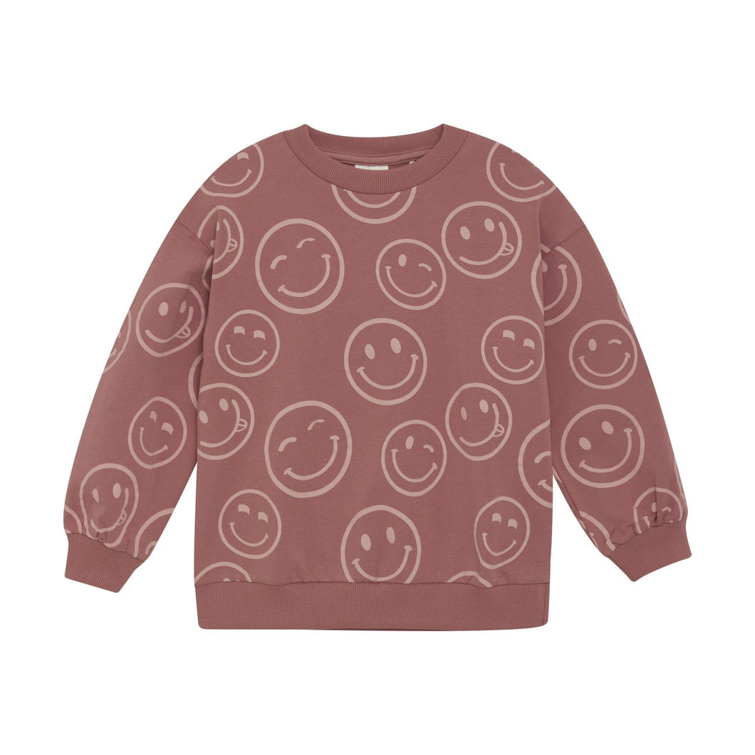 Minymo Happy Face Sweatshirt Rose