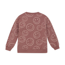 Load image into Gallery viewer, Minymo Happy Face Sweatshirt Rose
