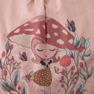 Minymo Mushroom Girl Tee Rose