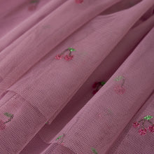 Load image into Gallery viewer, Minymo Berry Print Mesh Skirt Orchid
