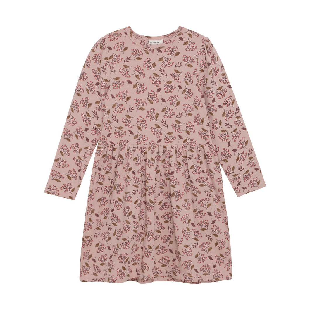 Minymo Berry Sprig Print Dress Rose
