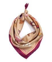Load image into Gallery viewer, Echo Doggie Daycare Square Silk Bandana Dusty Rose
