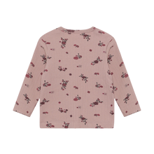 Load image into Gallery viewer, Minymo Plum Floral Tee and Rib Legging
