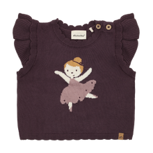 Load image into Gallery viewer, Minymo Ballerina Knit Vest Huckleberry
