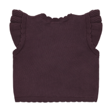 Load image into Gallery viewer, Minymo Ballerina Knit Vest Huckleberry

