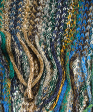 Load image into Gallery viewer, Echo Microstripe Netting Stitch Scarf Blue Spruce
