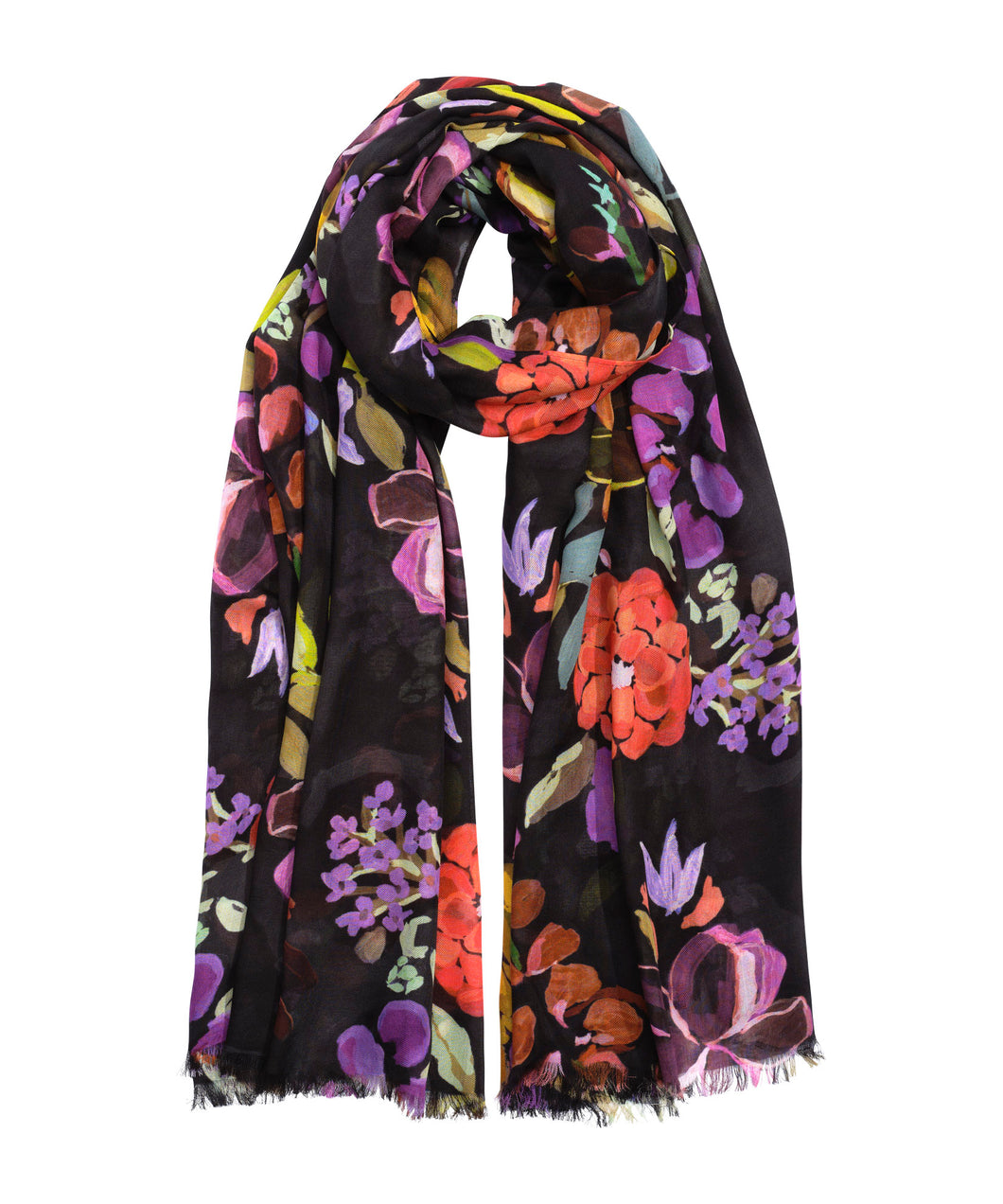 Echo Happy Floral Wrap Black