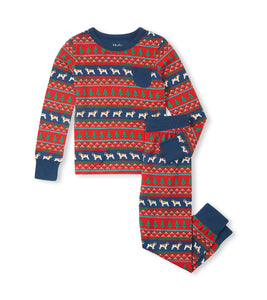 Hatley Bulldog Fairisle Holiday Bamboo Pyjamas